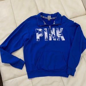 PINK Royal Blue sweatshirt XS with Zipper